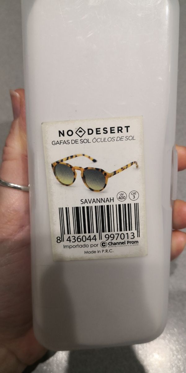 Gafas sol. No Desert. Categoría 3