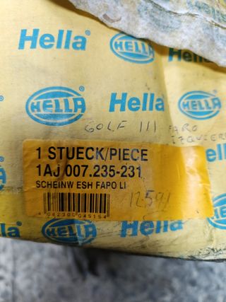 Volkswagen golf mk3, faro delantero