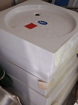 Plato ducha poliester 80x80
