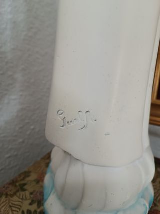 Virgen de Fátima de yeso + foto purisima