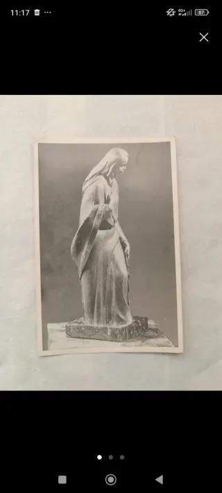 Virgen de Fátima de yeso + foto purisima