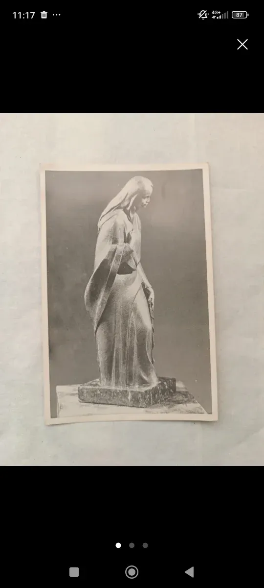 Virgen de Fátima de yeso + foto purisima