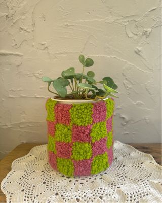 Vaso bordado handmade