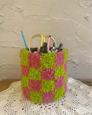 Vaso bordado handmade