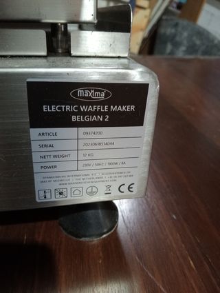 Plancha para gofres profesional