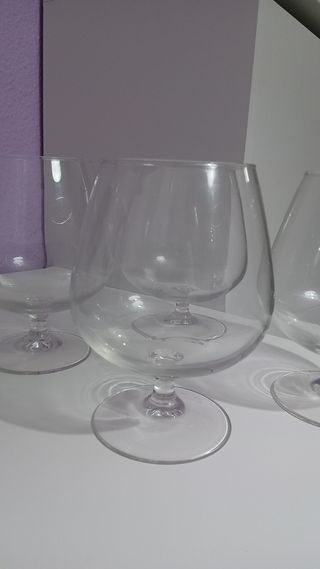 4 copas balón grandes bohemia brandy