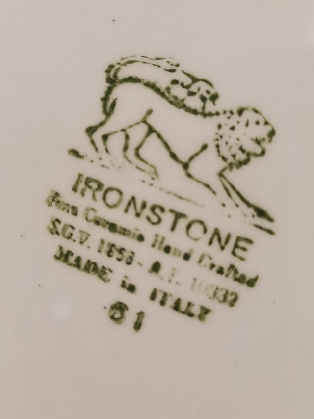 Set 2 piatti grandi, bianco e blu