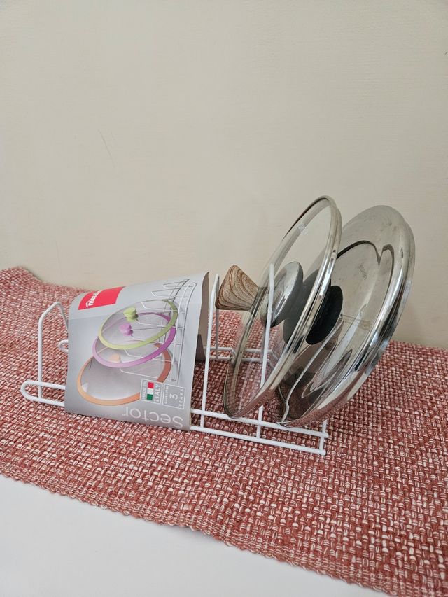 Portacoperchi Sector Metaltex Bianco