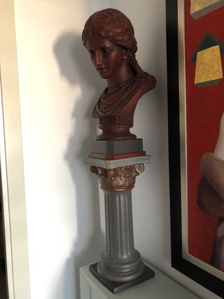 Escultura clásica réplica busto romano