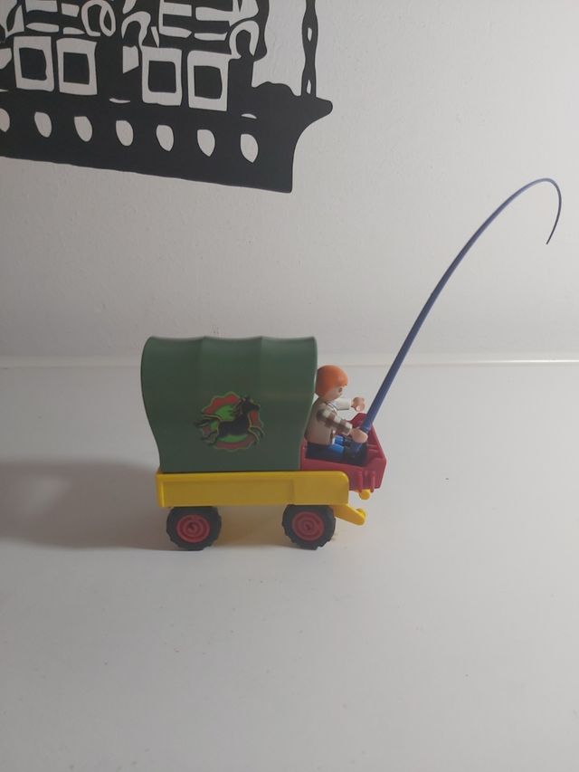 Carro caballero + niño playmobil