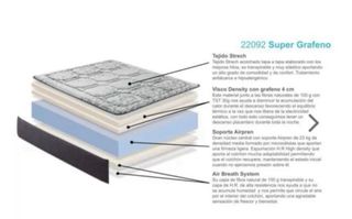 Cama somier 2 mesitas comoday colchon