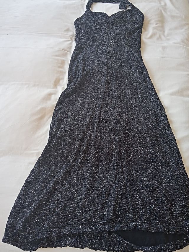 Vestido crepé largo