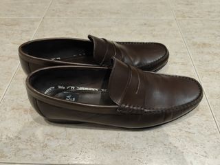 zapatos Zara piel vestir marrones t.42