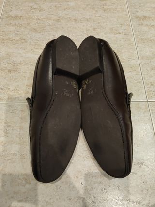 zapatos Zara piel vestir marrones t.42