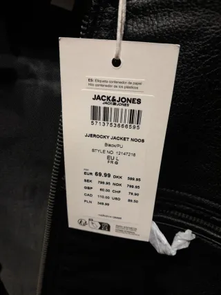 Cazadora Jack & Jones. Talla L. Nueva