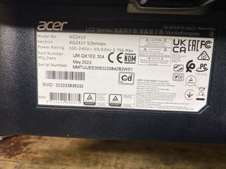 Monitor Acer Nitro KG241Y S3bmiipx 23.8”