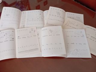 7 Cuadernos de escritura Rubio vintage