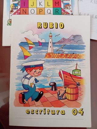 7 Cuadernos de escritura Rubio vintage