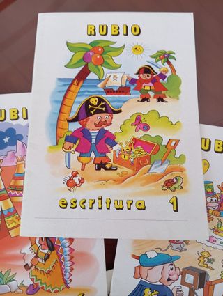 7 Cuadernos de escritura Rubio vintage