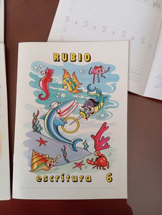 7 Cuadernos de escritura Rubio vintage