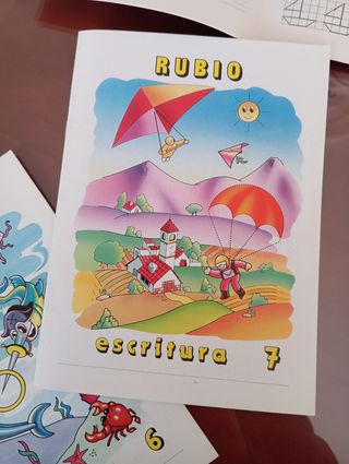 7 Cuadernos de escritura Rubio vintage