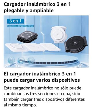 2 Cargadores inalámbrico color negro