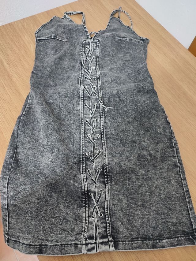 Vestito jeans con spalline