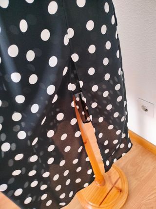 Vestido azul marino con lunares.Zara..T36