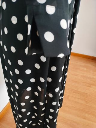 Vestido azul marino con lunares.Zara..T36