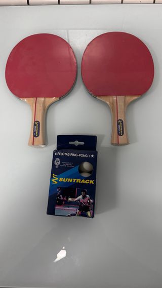 2 palas y 6 pelotas Ping Pong