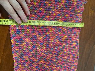 Sciarpa lana lavorazione maglia multicolore