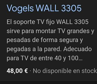 Soporte universal TV de pared
