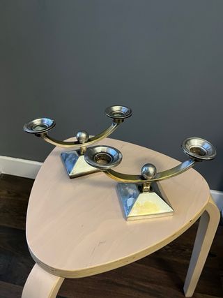 Candelabros metalicos Art Deco 2