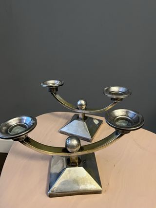 Candelabros metalicos Art Deco 2