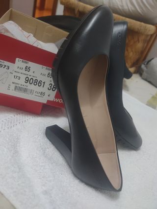 Zapatos piel negros 38
