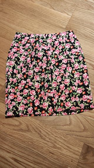 Falda flores zara XS