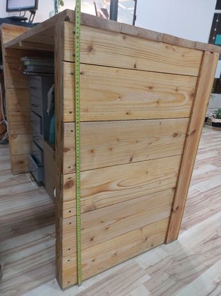 Mostrador de doble altura de madera