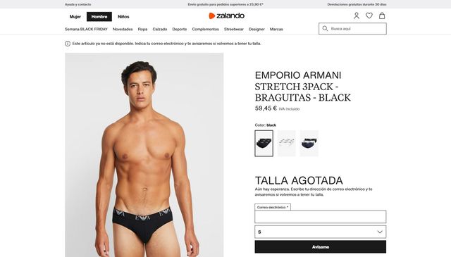 Slips EMPORIO ARMANI (Pack de 3) Calzoncillos