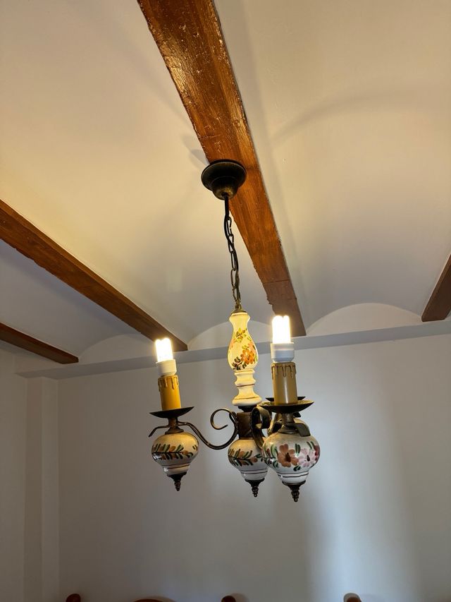 Lamparas antiguas pintadas a mano