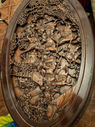 mesa de madera de palo de rosa tallada a mano