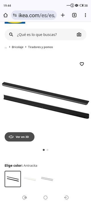 TIRADOR BILLSBRO IKEA ANTRACITA