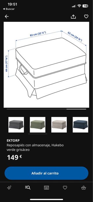 EKTORP ikea reposapiés / puff