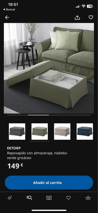 EKTORP ikea reposapiés / puff