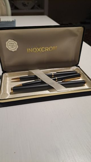 Inoxcrom juego oro bolígrafo