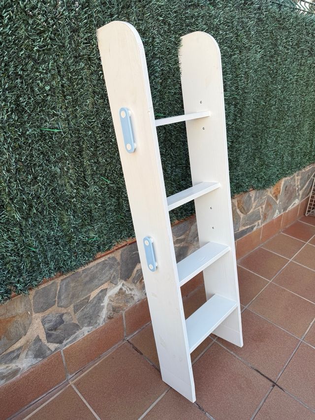 Escalera litera blanca 39x18x139 cm