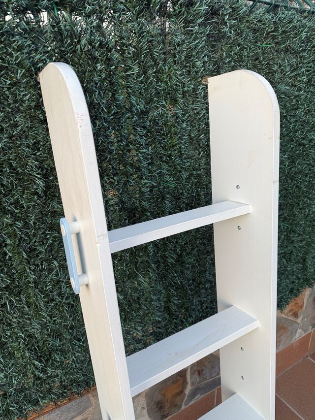 Escalera litera blanca 39x18x139 cm