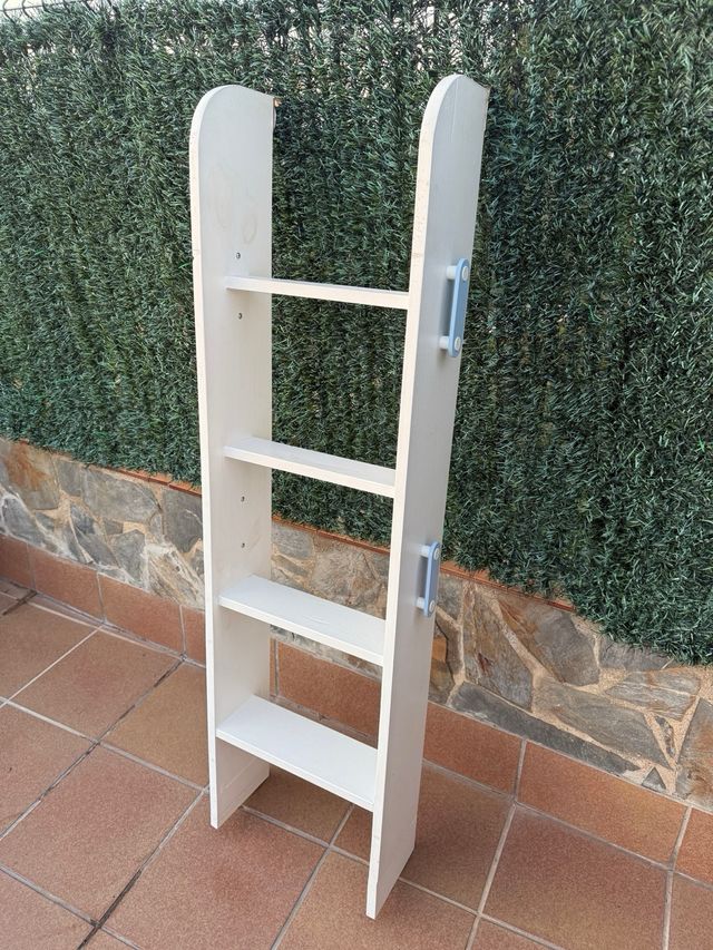 Escalera litera blanca 39x18x139 cm