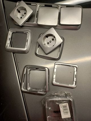 Marco 2 elementos color gris