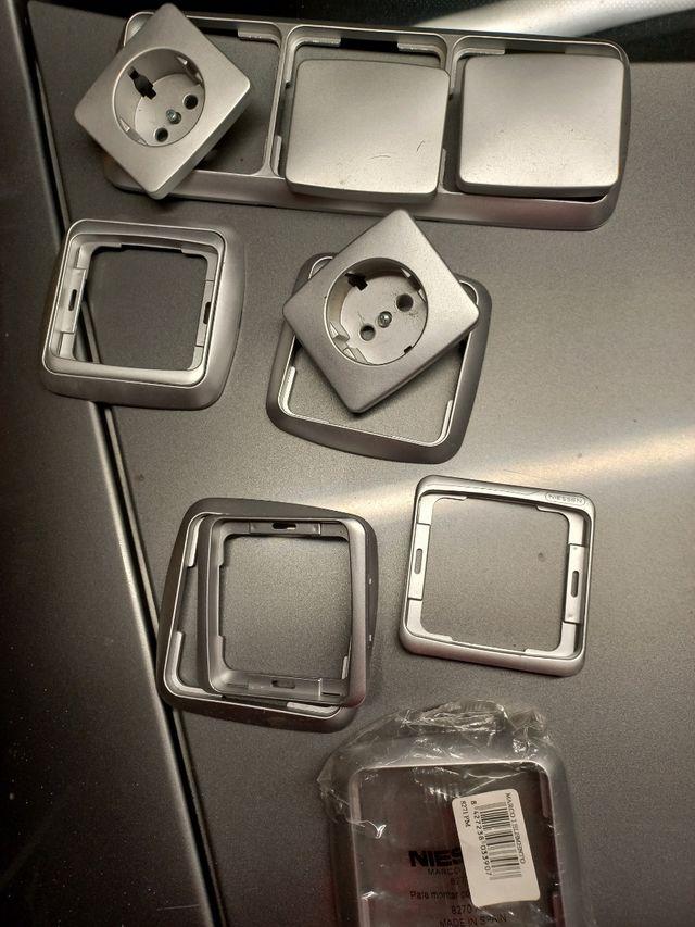 Marco 2 elementos color gris