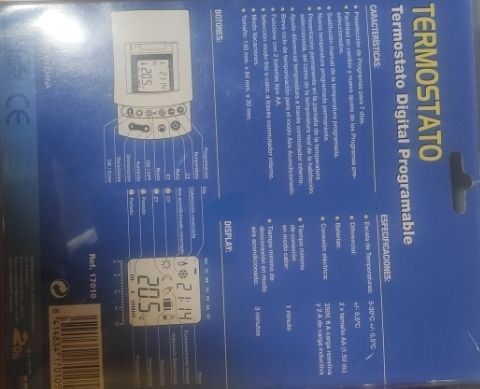 Termostato digital programable 